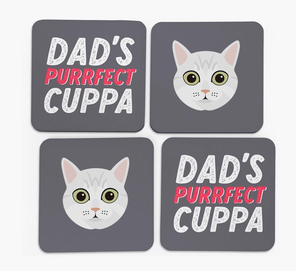 Purrfect Coffee: Personalized {breedCommonName} Coasters