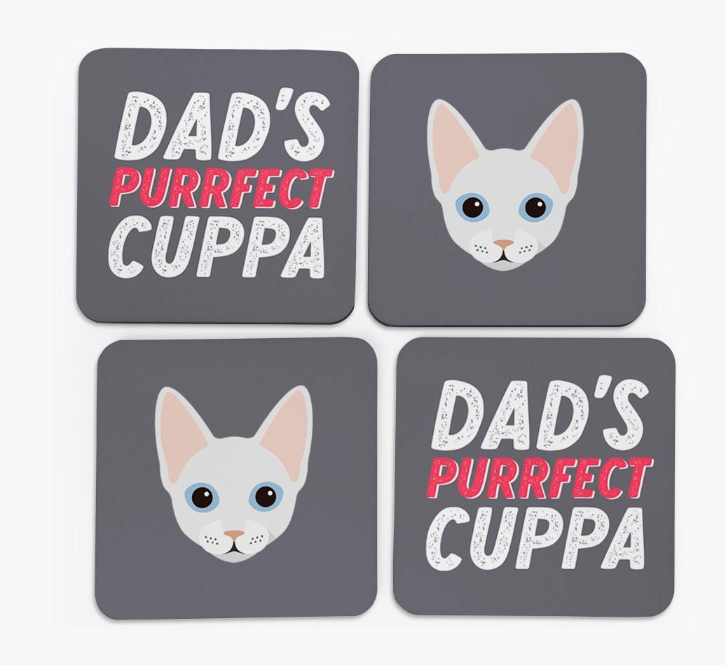 Purrfect Coffee: Personalized {breedCommonName} Coasters