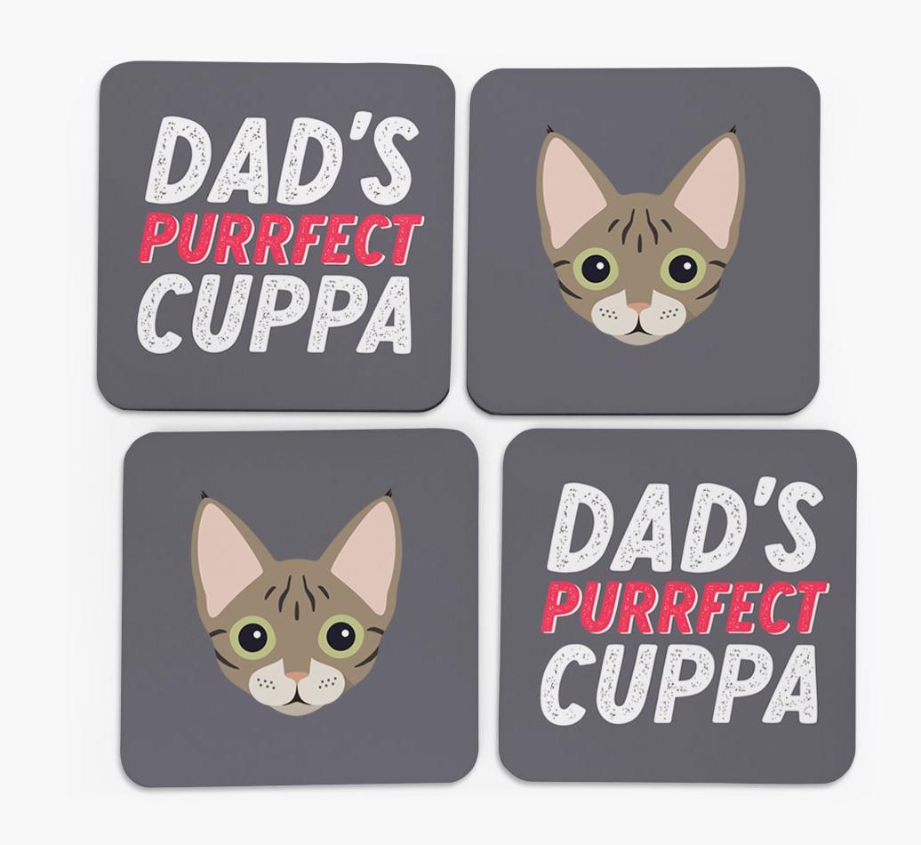Purrfect Coffee: Personalized {breedCommonName} Coasters
