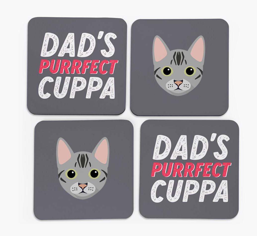 Purrfect Coffee: Personalized {breedCommonName} Coasters