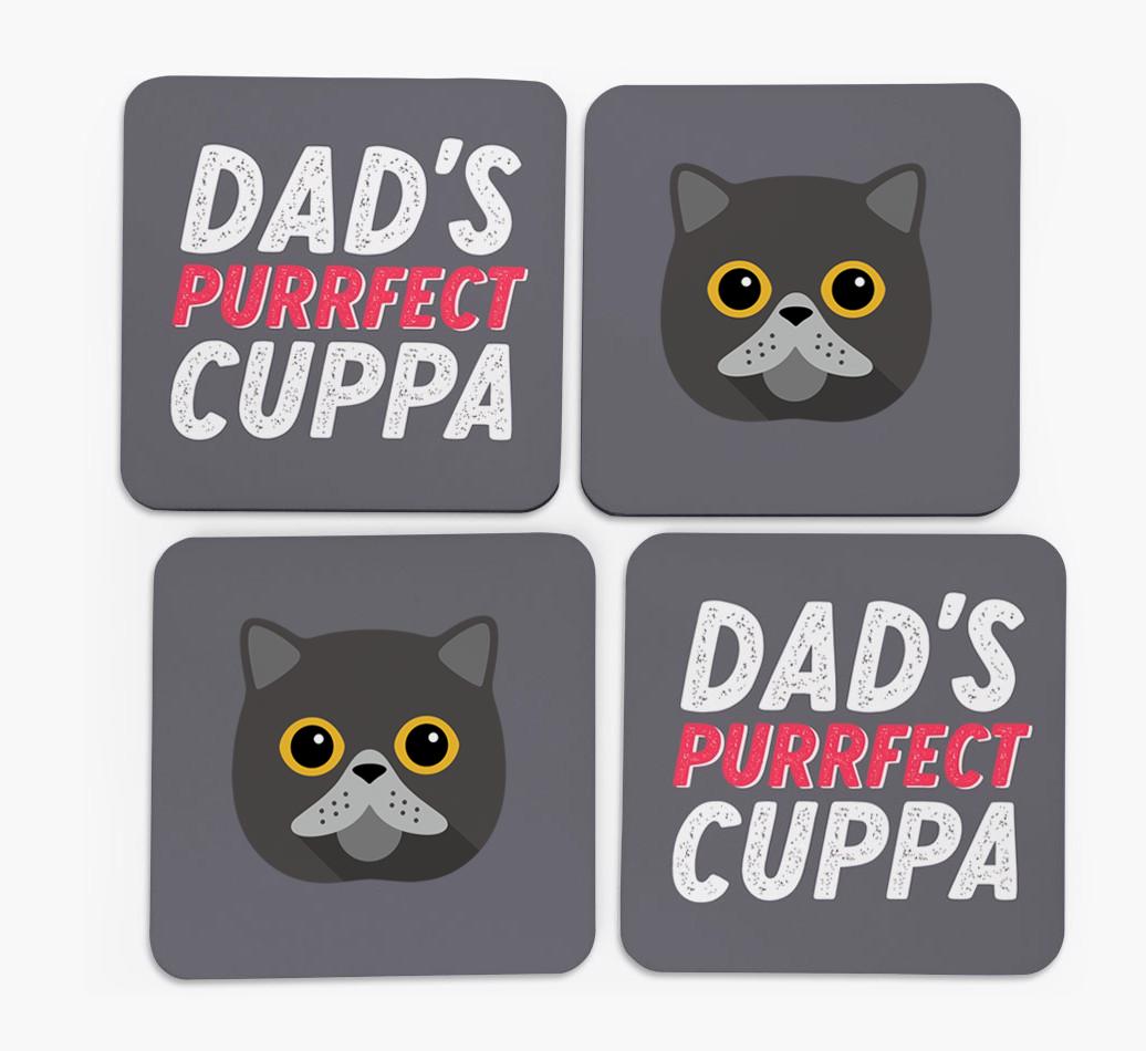 Purrfect Coffee: Personalized {breedCommonName} Coasters