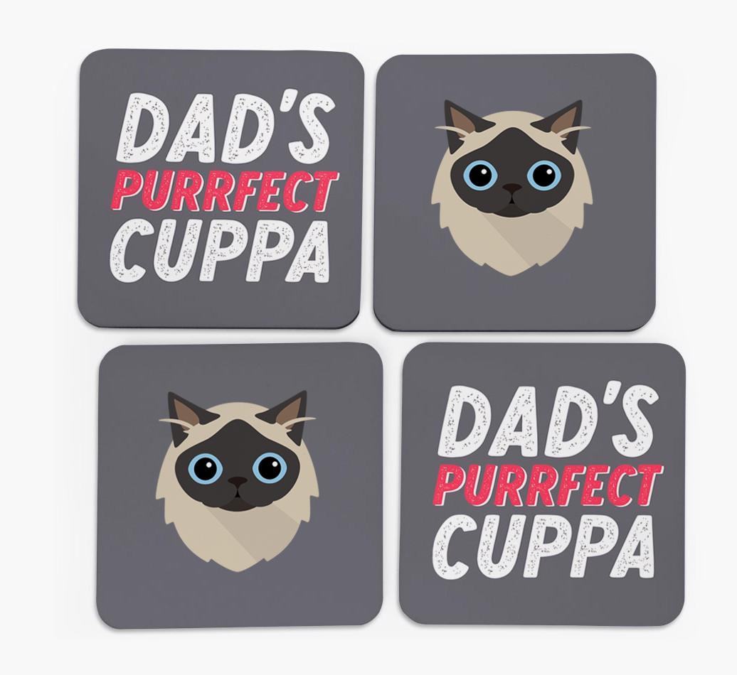 Purrfect Coffee: Personalized {breedCommonName} Coasters