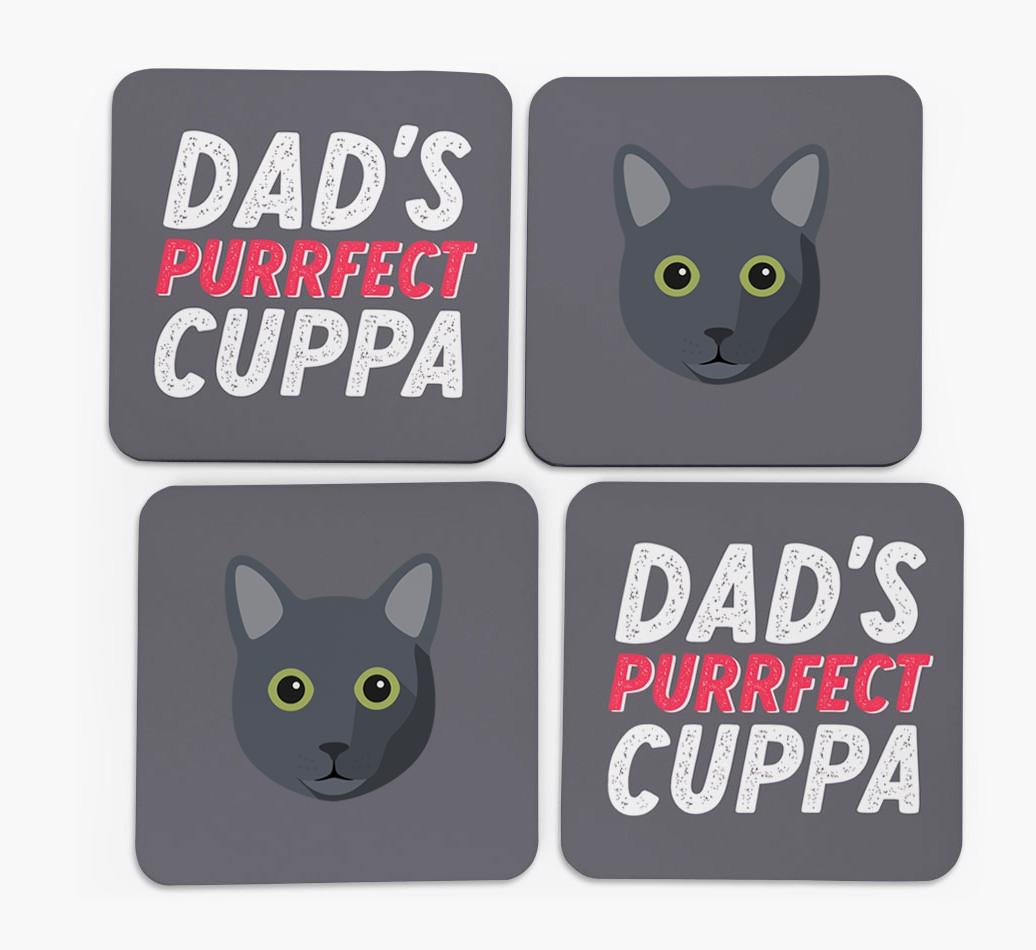 Purrfect Coffee: Personalized {breedCommonName} Coasters