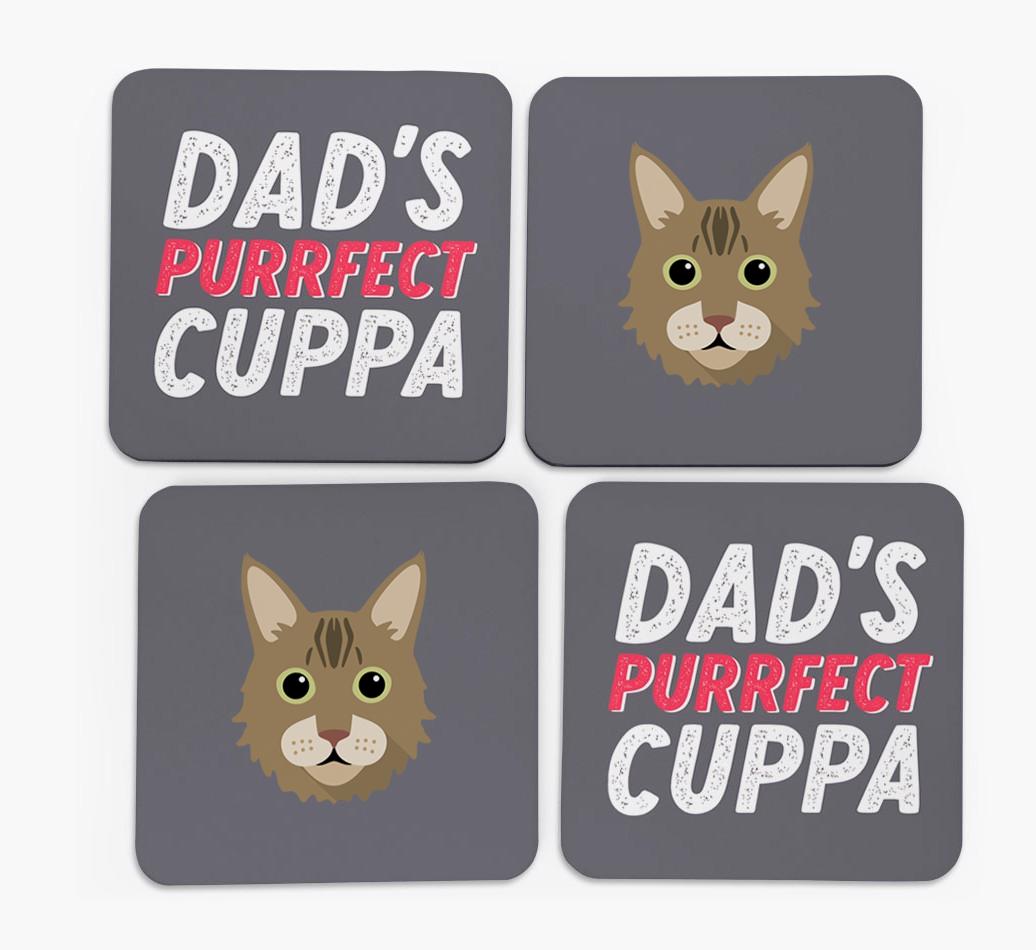 Purrfect Coffee: Personalized {breedCommonName} Coasters