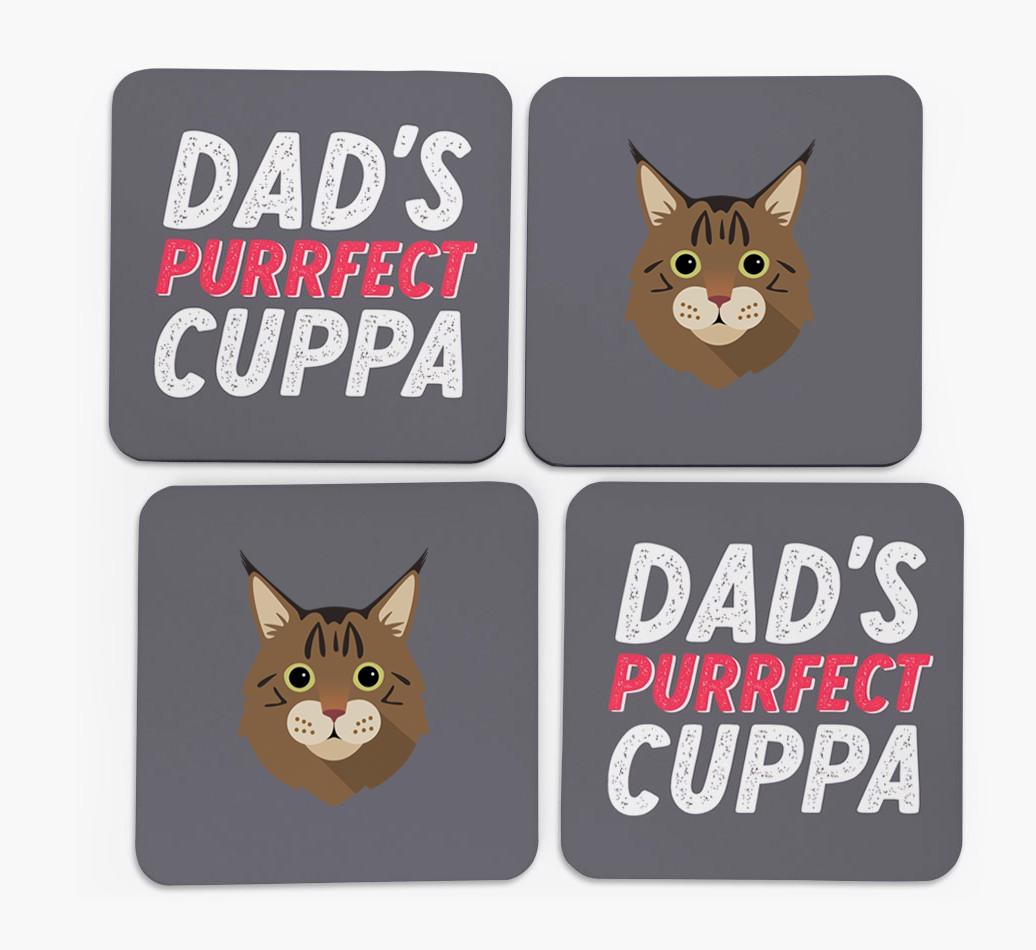 Purrfect Coffee: Personalized {breedCommonName} Coasters