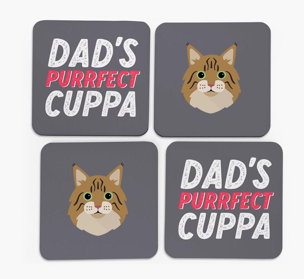Purrfect Coffee: Personalized {breedCommonName} Coasters