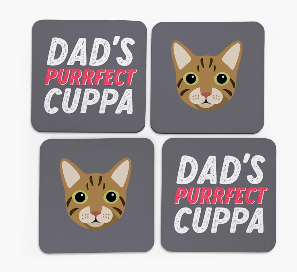 Purrfect Coffee: Personalized {breedCommonName} Coasters