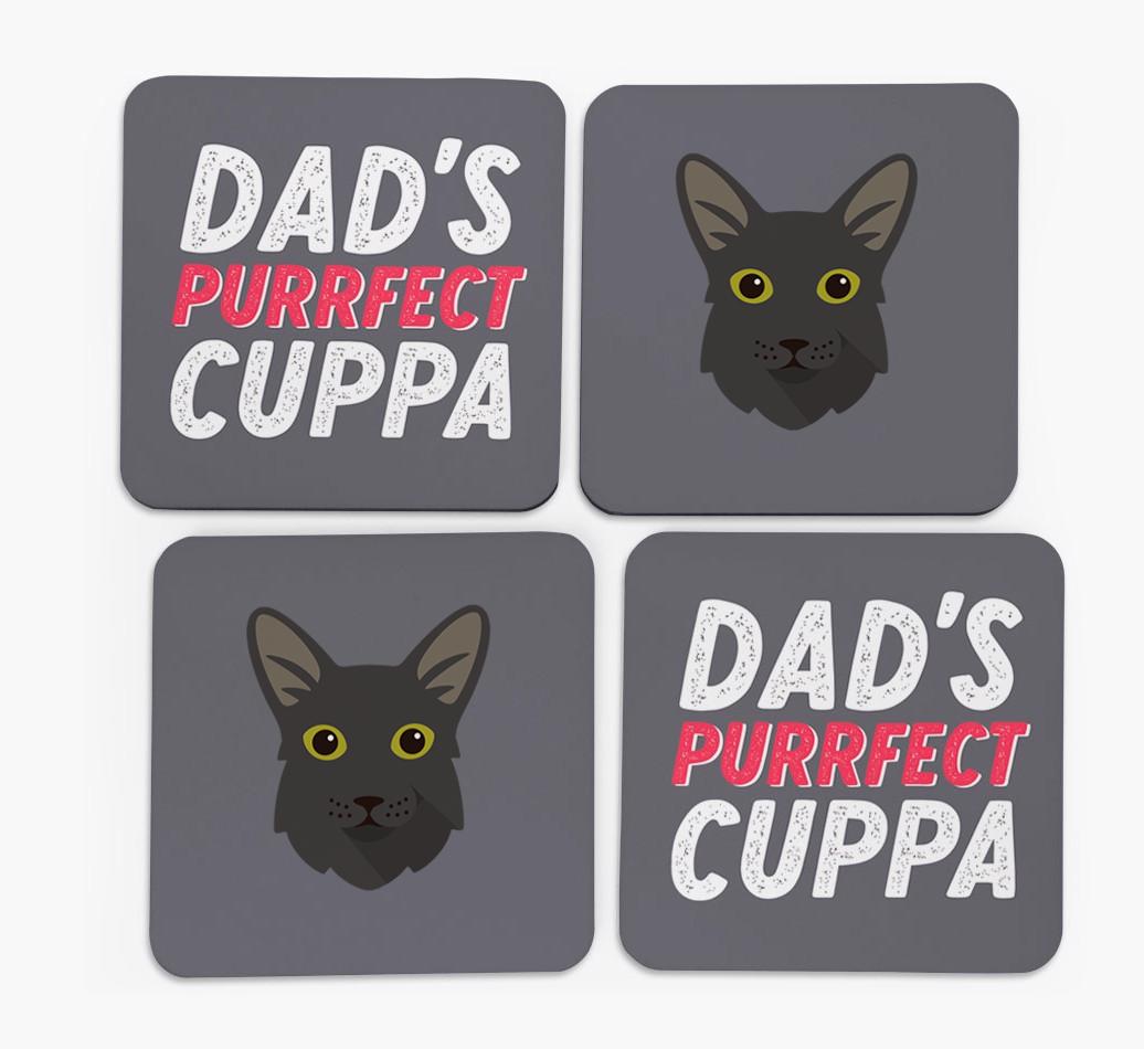 Purrfect Coffee: Personalized {breedCommonName} Coasters
