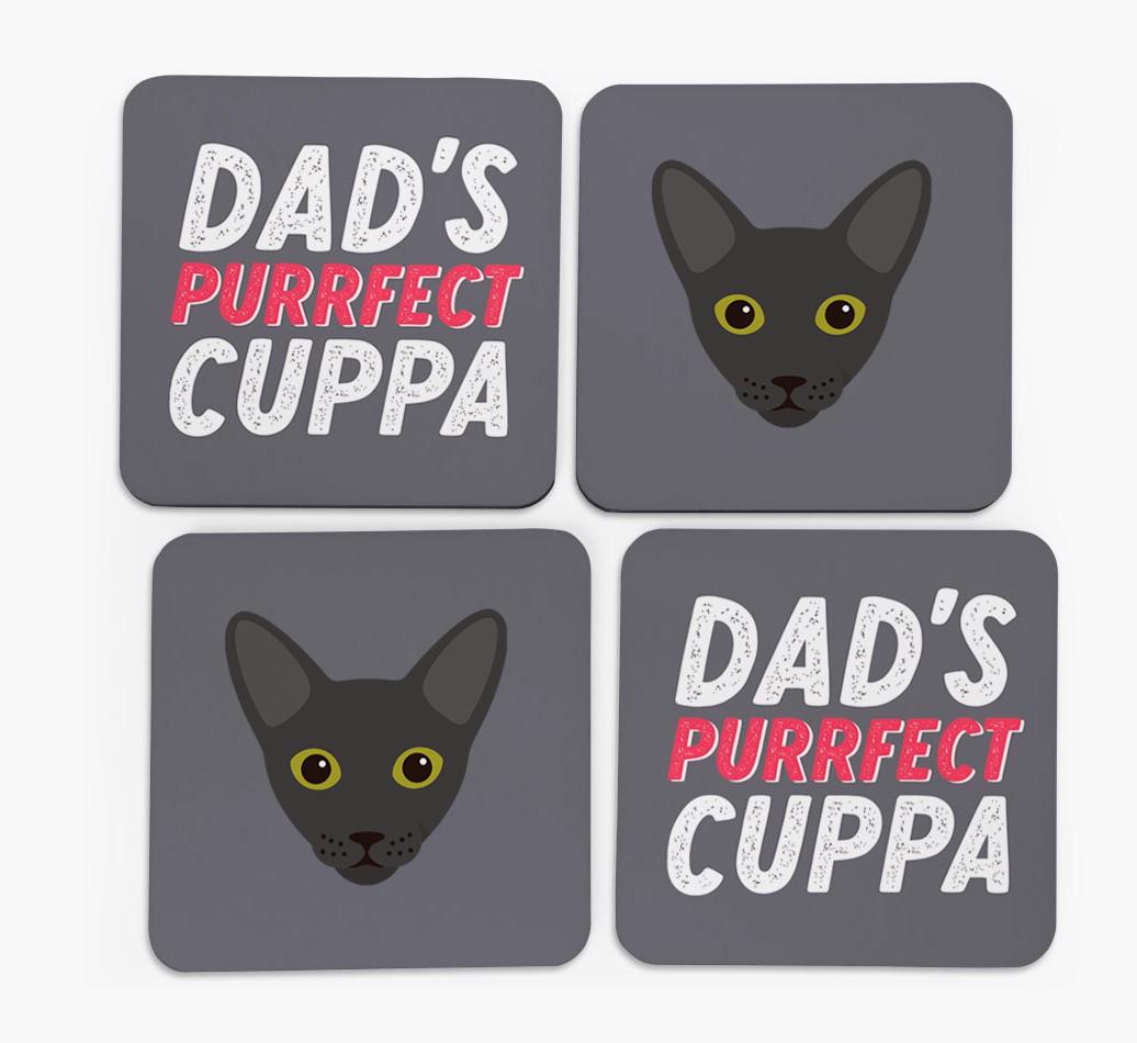 Purrfect Coffee: Personalized {breedCommonName} Coasters