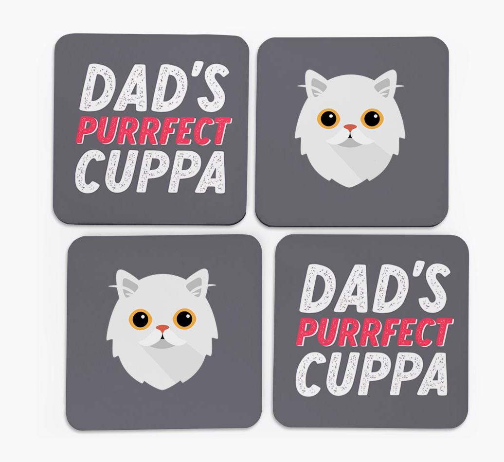 Purrfect Coffee: Personalized {breedCommonName} Coasters