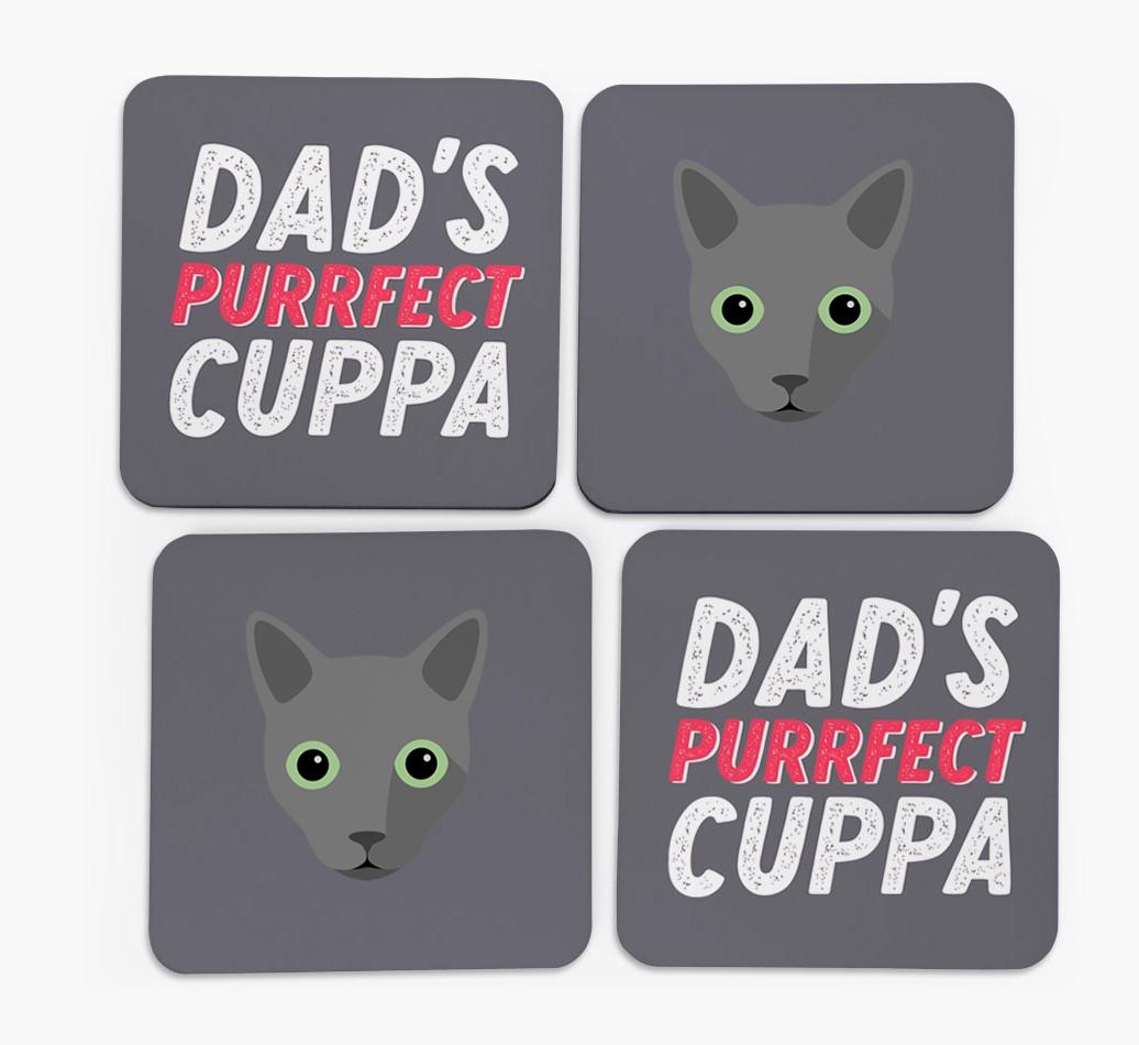 Purrfect Coffee: Personalized {breedCommonName} Coasters