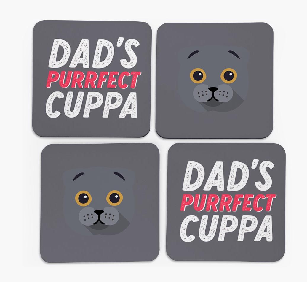 Purrfect Coffee: Personalized {breedCommonName} Coasters