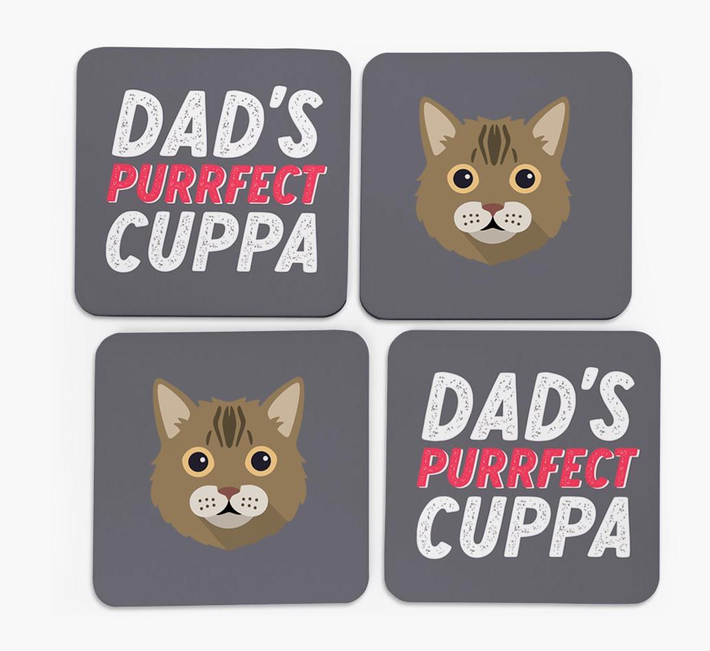 Purrfect Coffee: Personalized {breedCommonName} Coasters