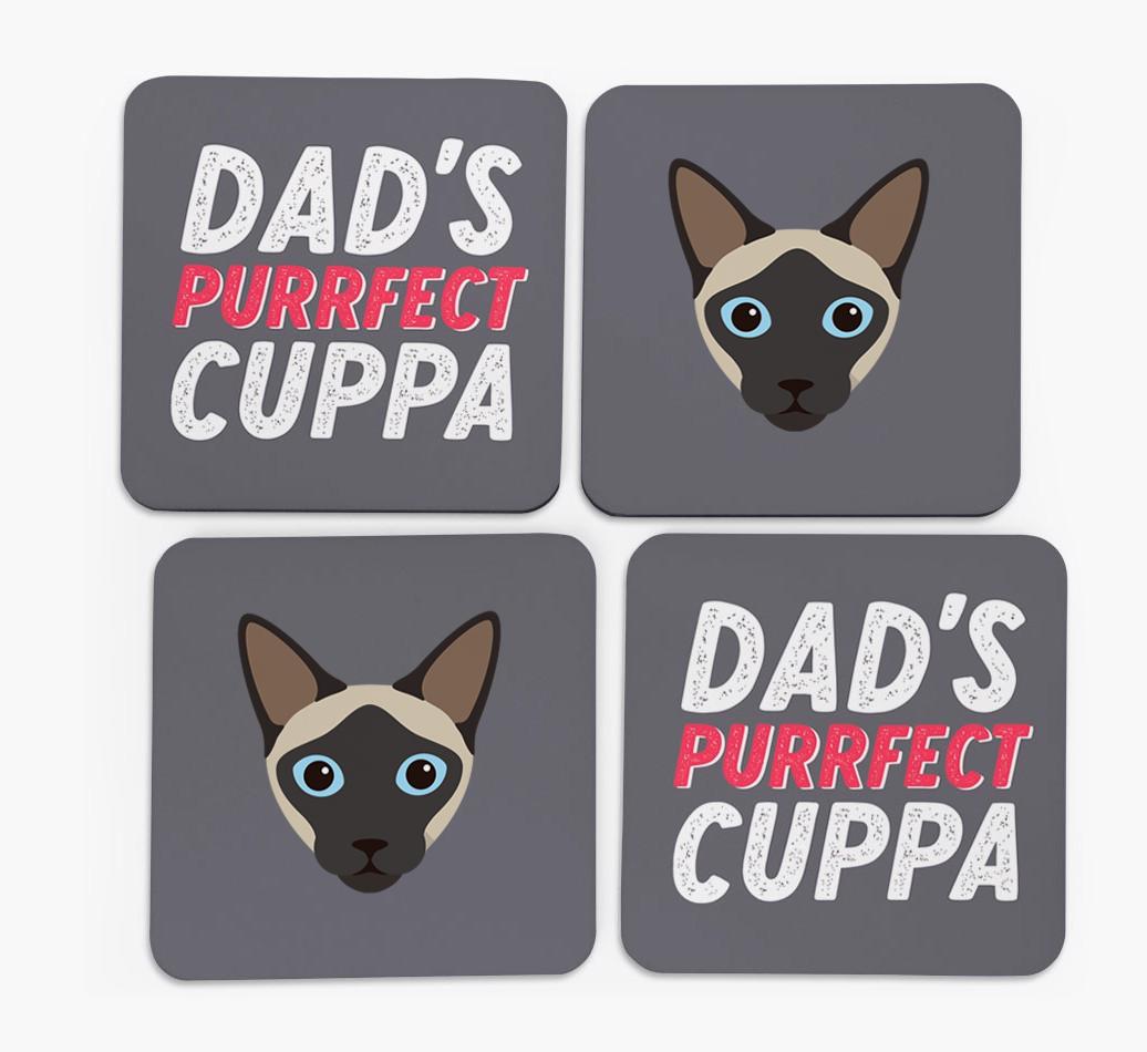 Purrfect Coffee: Personalized {breedCommonName} Coasters