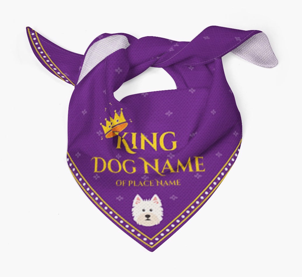 King: Personalised {breedFullName} Bandana