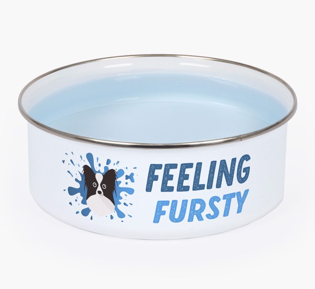 Feeling Fursty: Personalised {breedFullName} Enamel Dog Bowl