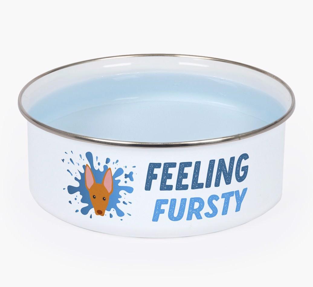 Feeling Fursty: Personalised {breedFullName} Enamel Dog Bowl