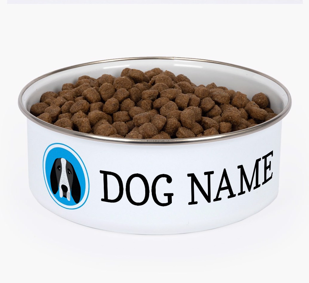 Name and Icon: Personalised {breedFullName} Enamel Dog Bowl