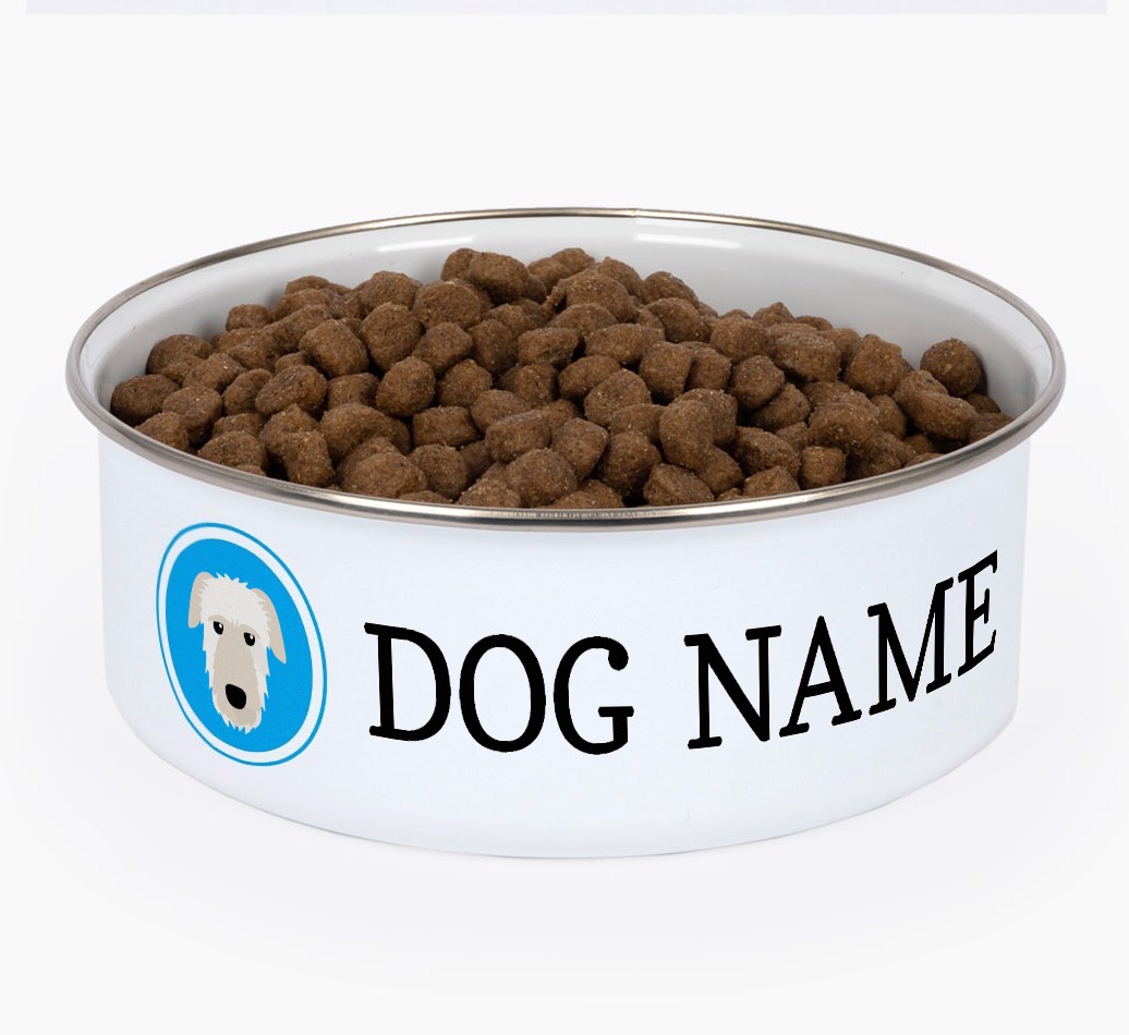 Name and Icon: Personalised {breedFullName} Enamel Dog Bowl