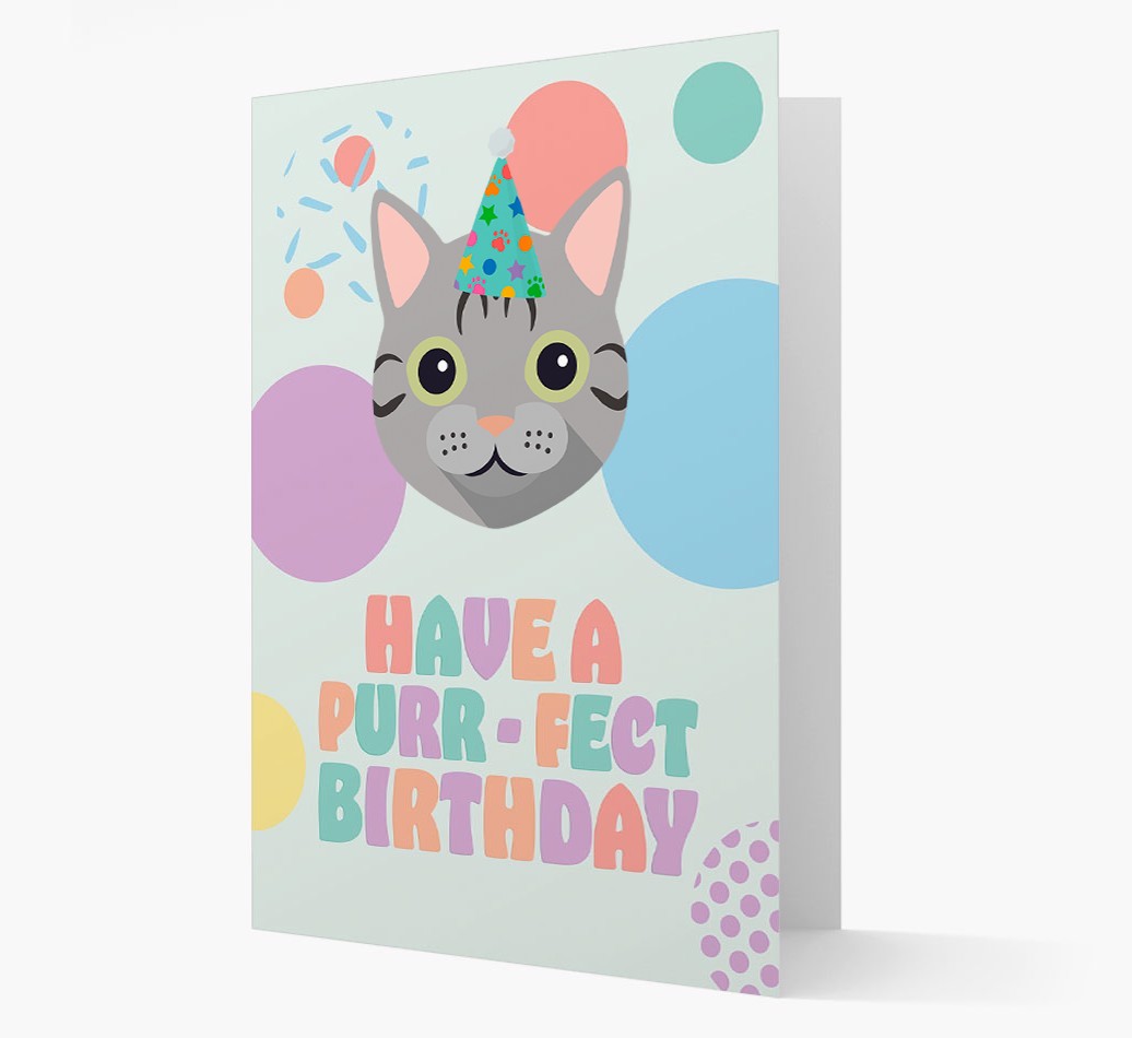 Have A Purrfect Birthday: Personalised {breedCommonName} Card