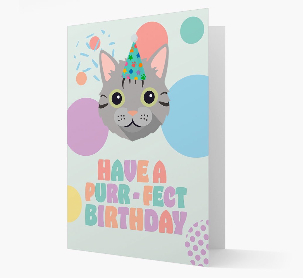 Have A Purrfect Birthday: Personalised {breedCommonName} Card