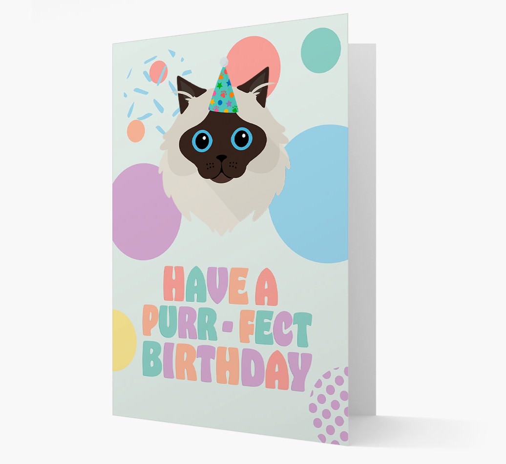 Have A Purrfect Birthday: Personalised {breedCommonName} Card