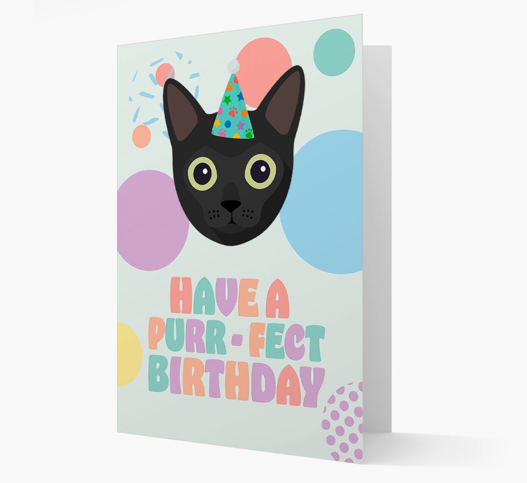 Have A Purrfect Birthday: Personalised {breedCommonName} Card