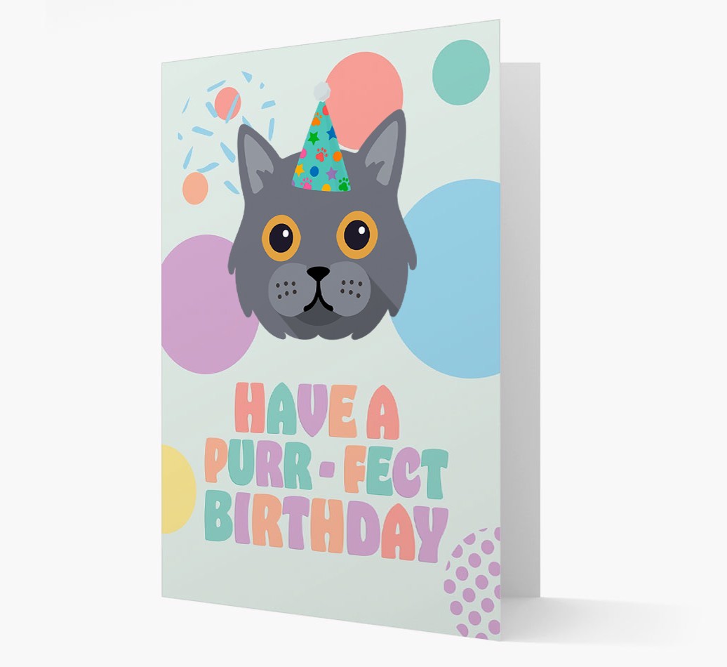 Have A Purrfect Birthday: Personalised {breedCommonName} Card