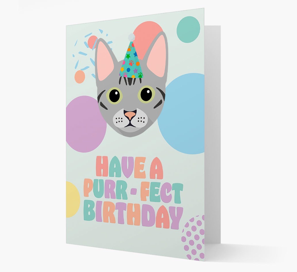 Have A Purrfect Birthday: Personalised {breedCommonName} Card