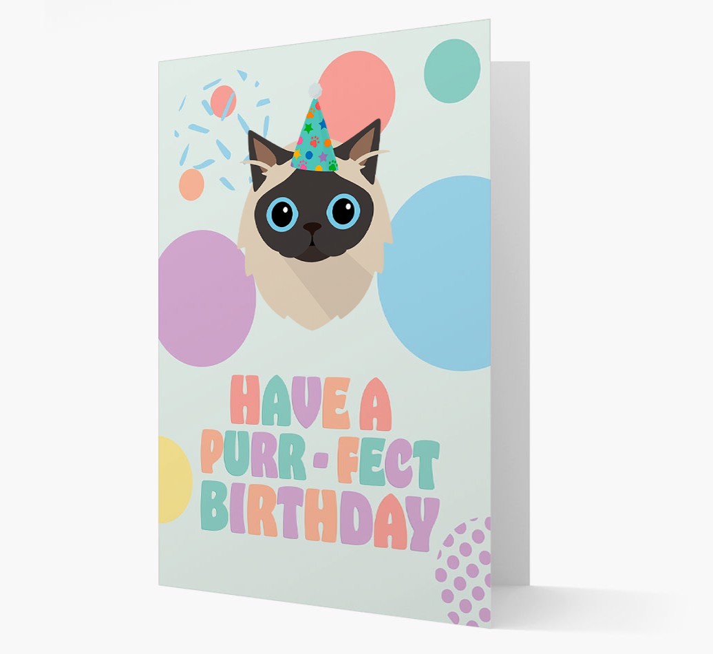 Have A Purrfect Birthday: Personalised {breedCommonName} Card