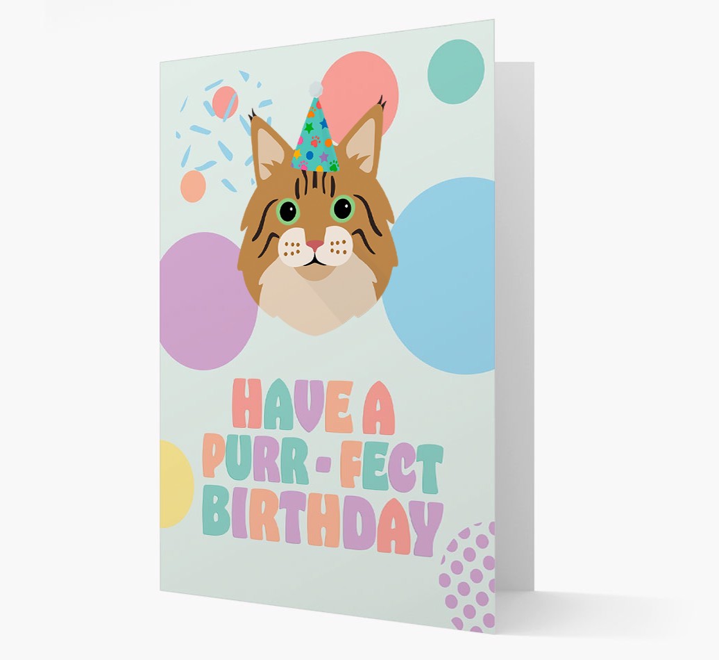 Have A Purrfect Birthday: Personalised {breedCommonName} Card
