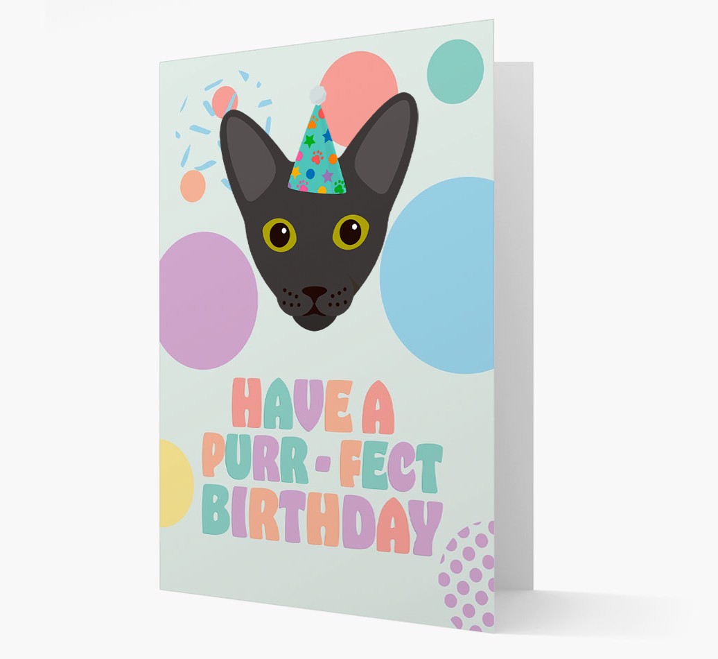 Have A Purrfect Birthday: Personalised {breedCommonName} Card
