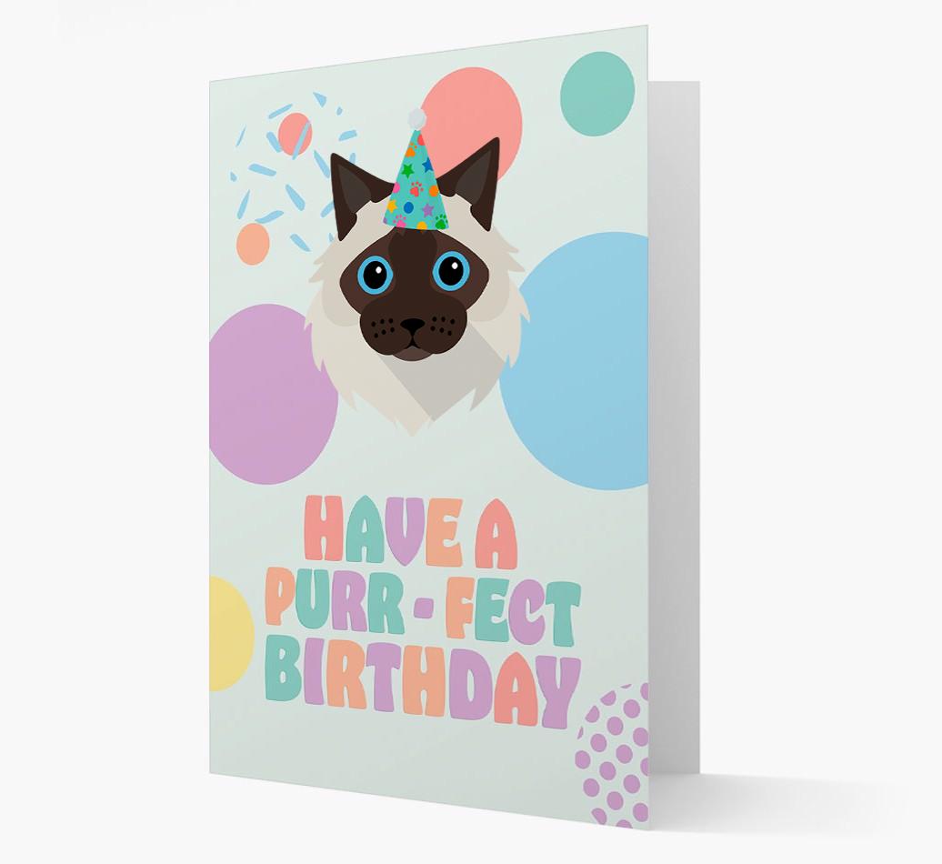 Have A Purrfect Birthday: Personalized {breedCommonName} Card