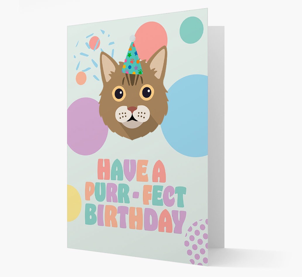 Have A Purrfect Birthday: Personalised {breedCommonName} Card