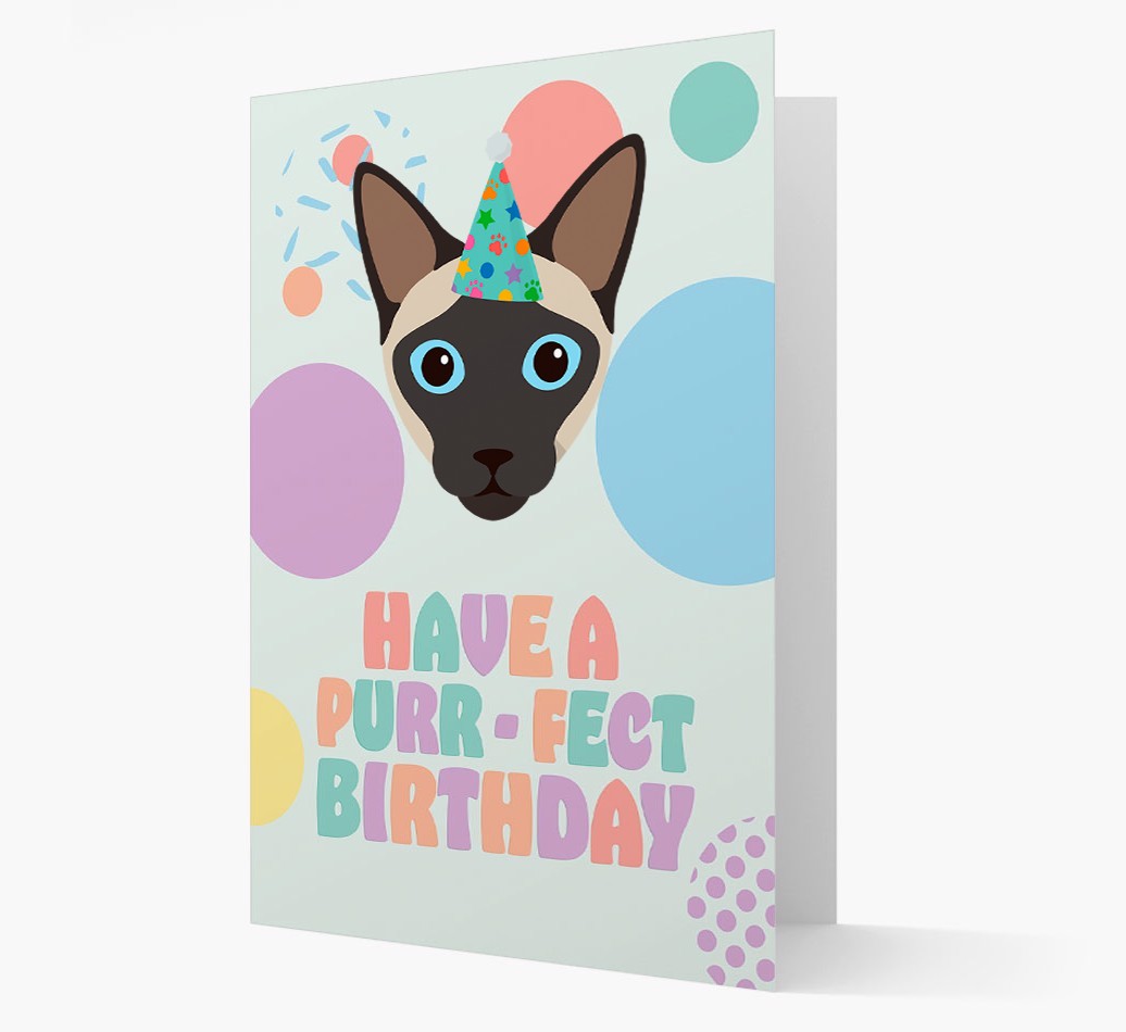 Have A Purrfect Birthday: Personalised {breedCommonName} Card