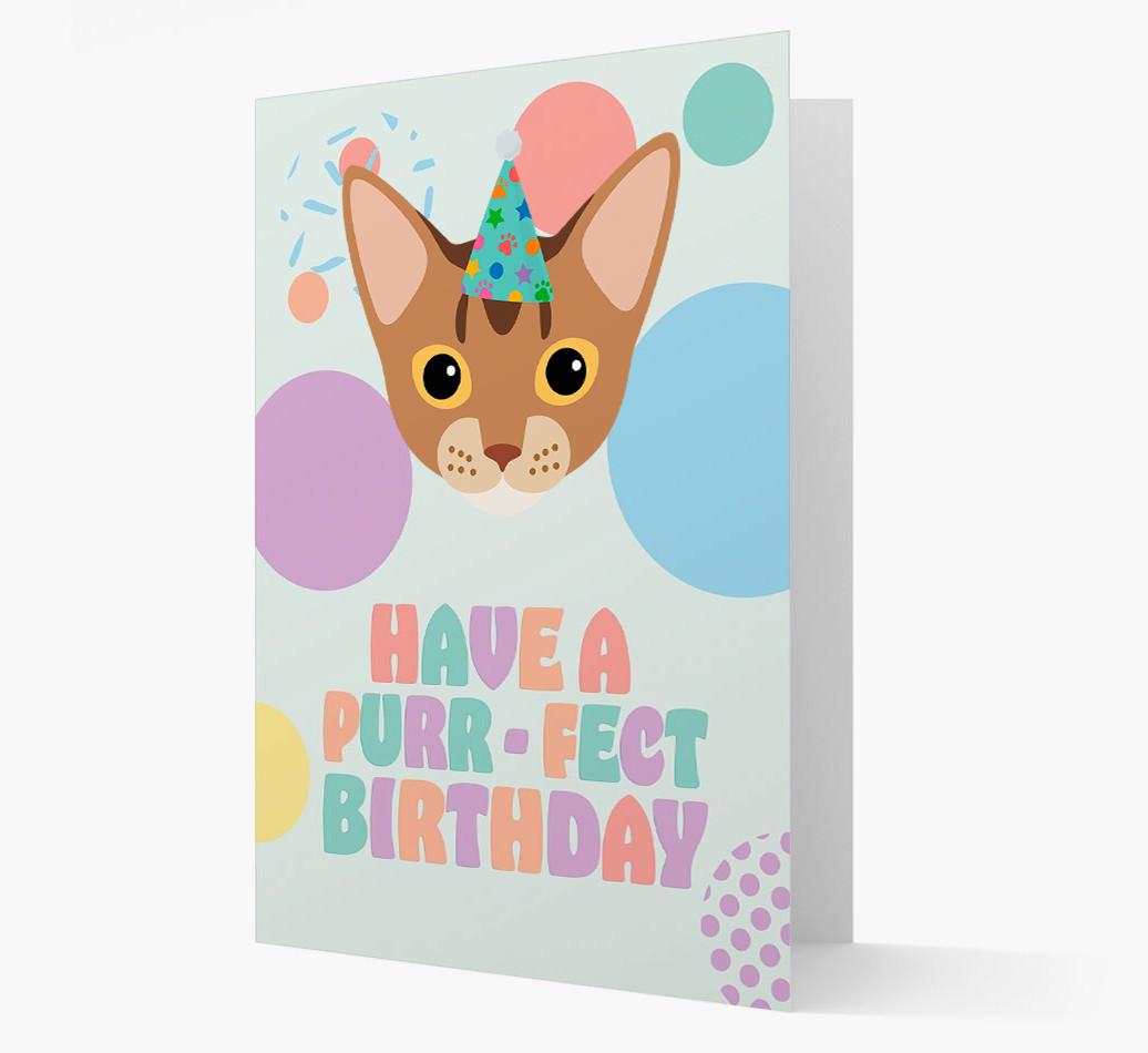 Have A Purrfect Birthday: Personalized {breedCommonName} Card