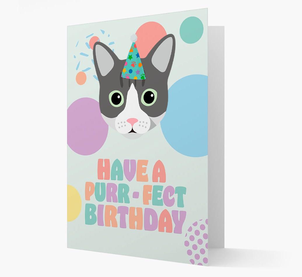 Have A Purrfect Birthday: Personalized {breedCommonName} Card