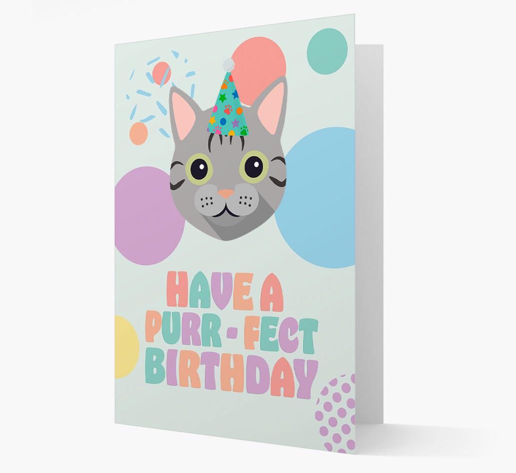 Have A Purrfect Birthday: Personalized {breedCommonName} Card