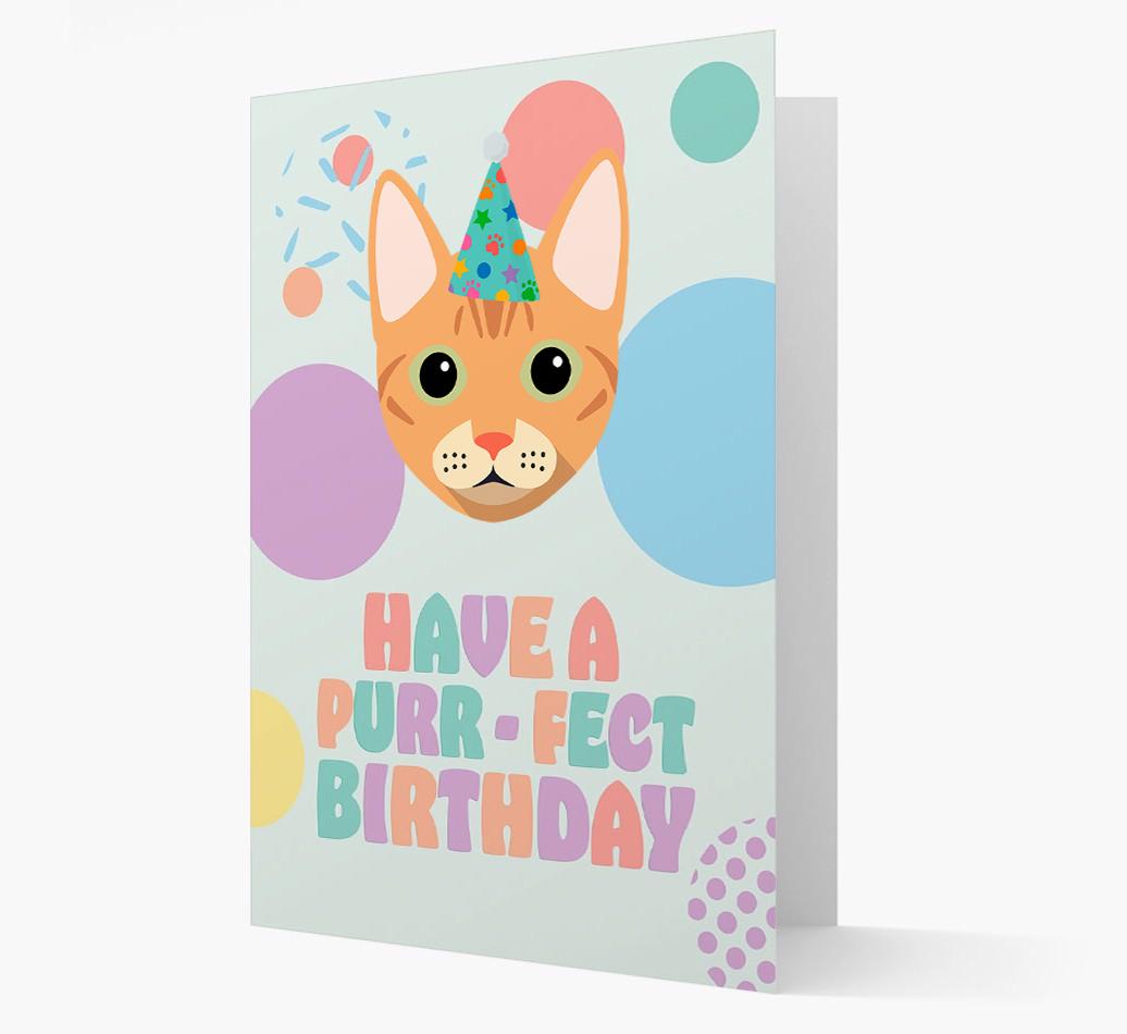 Have A Purrfect Birthday: Personalized {breedCommonName} Card