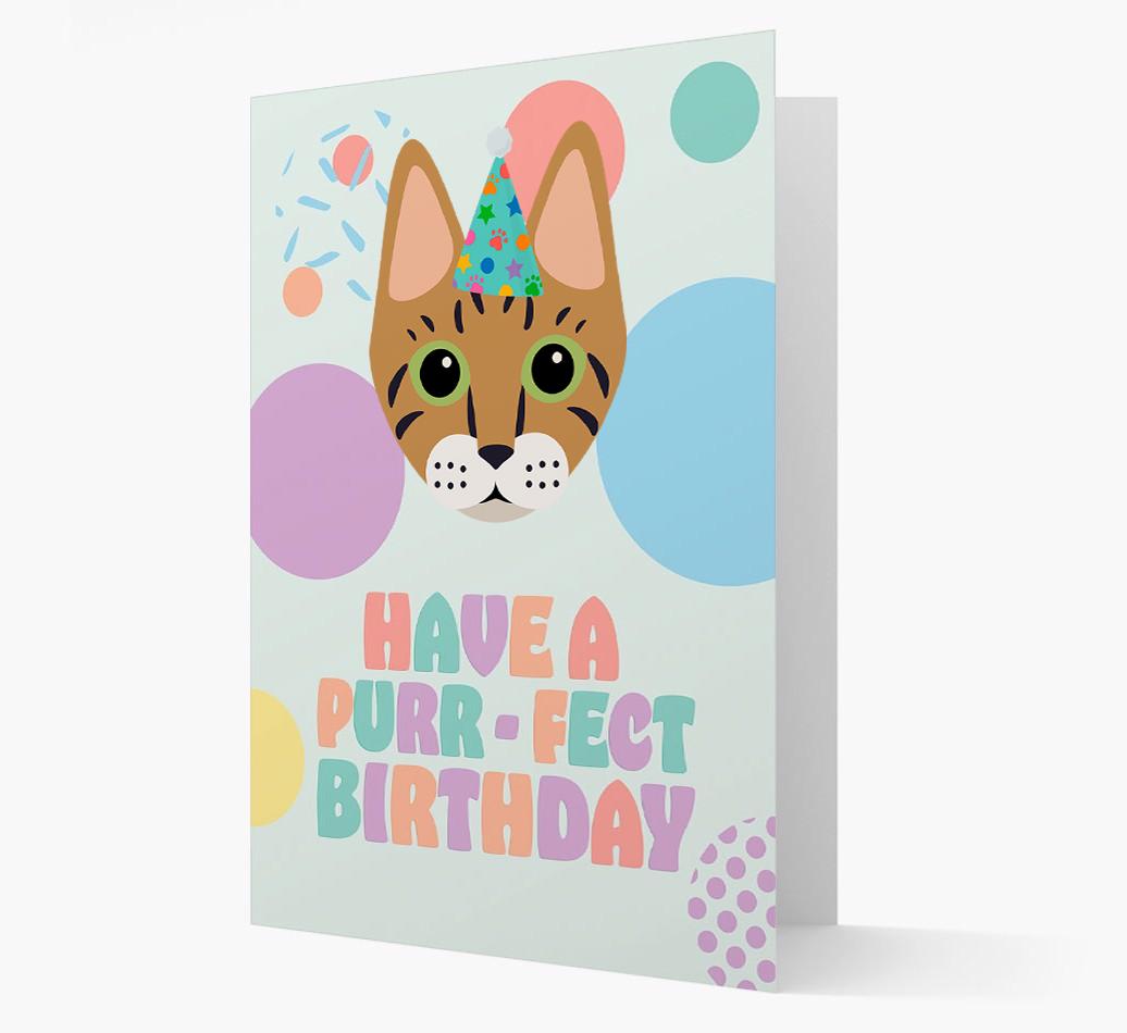 Have A Purrfect Birthday: Personalized {breedCommonName} Card