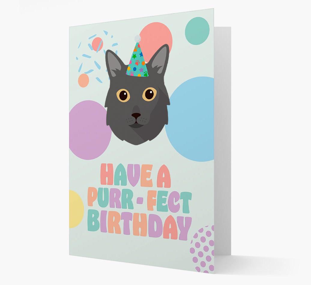Have A Purrfect Birthday: Personalized {breedCommonName} Card