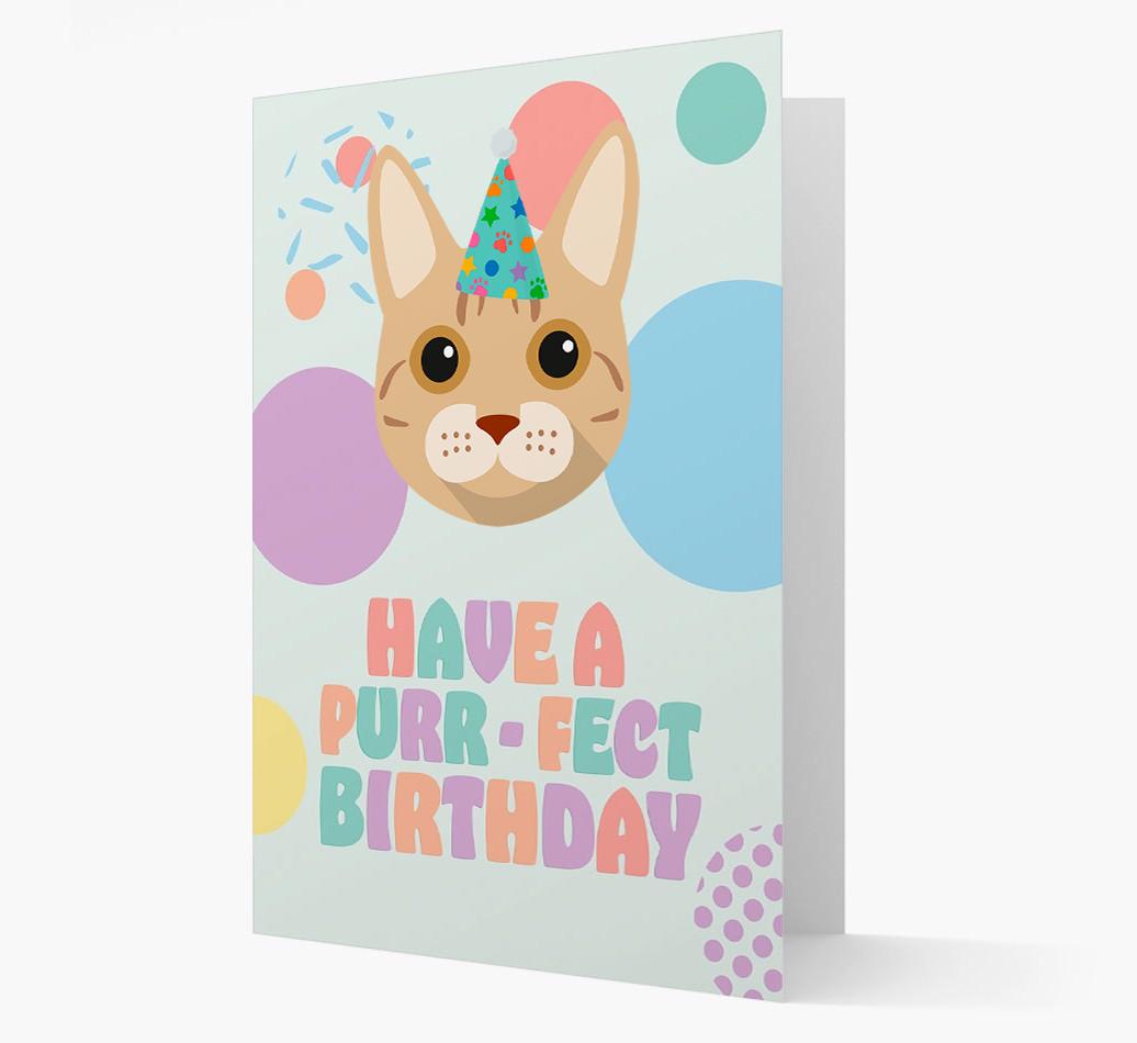 Have A Purrfect Birthday: Personalized {breedCommonName} Card