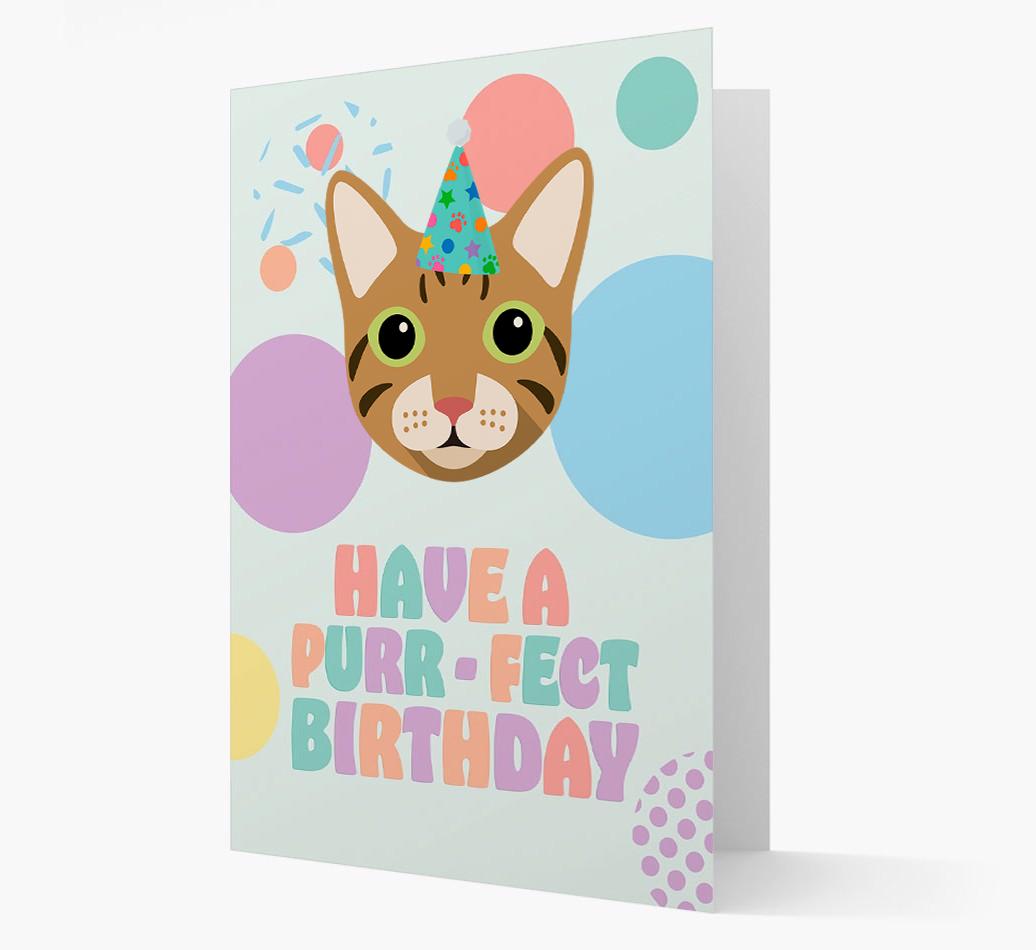 Have A Purrfect Birthday: Personalized {breedCommonName} Card