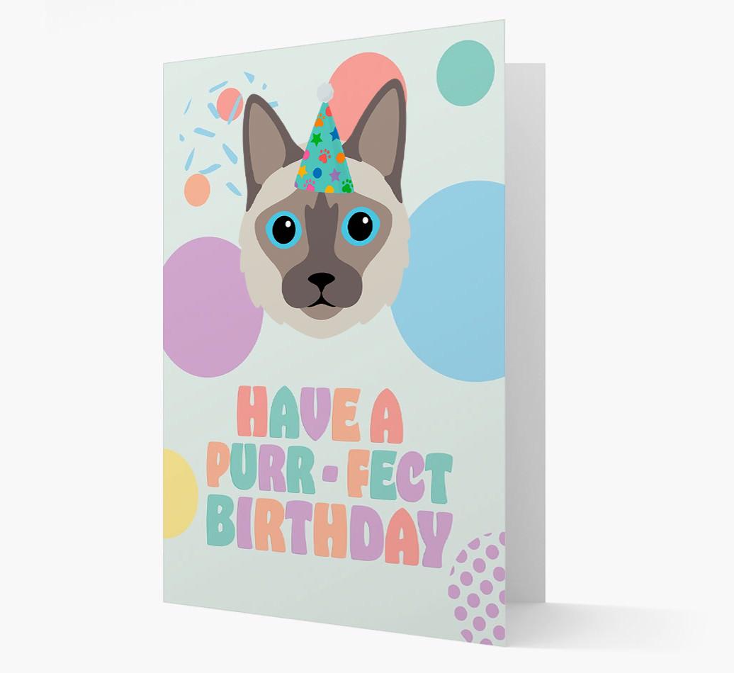 Have A Purrfect Birthday: Personalized {breedCommonName} Card