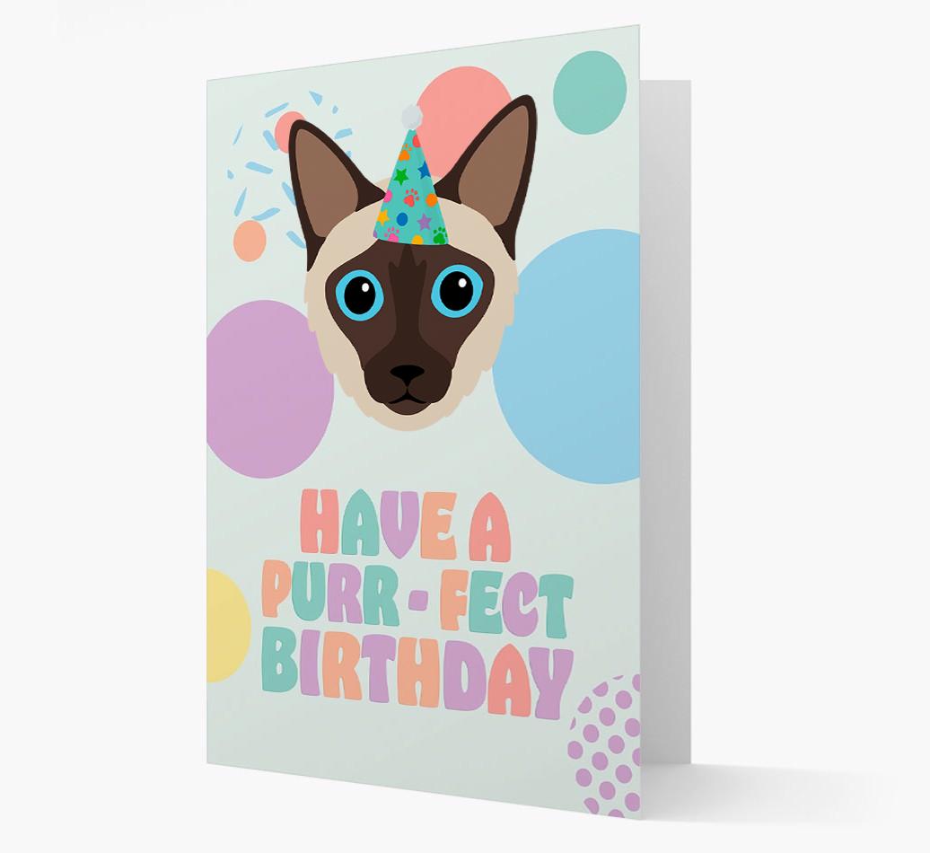 Have A Purrfect Birthday: Personalized {breedCommonName} Card