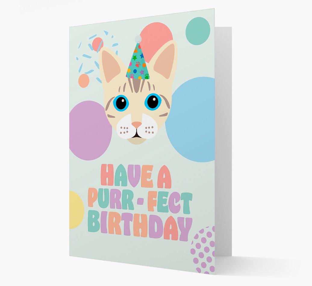 Have A Purrfect Birthday: Personalized {breedCommonName} Card