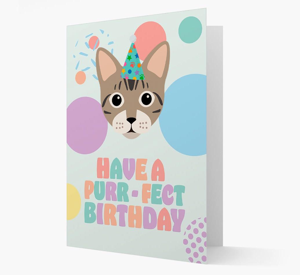 Have A Purrfect Birthday: Personalized {breedCommonName} Card