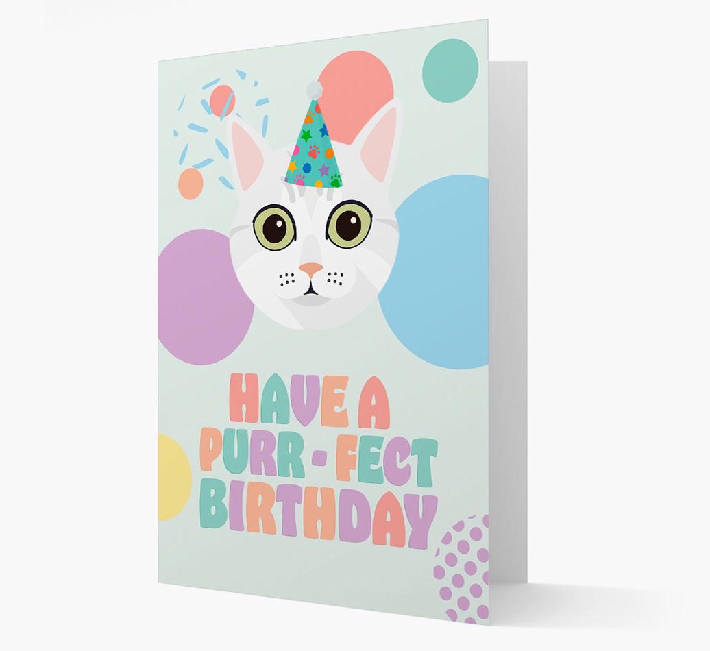 Have A Purrfect Birthday: Personalized {breedCommonName} Card