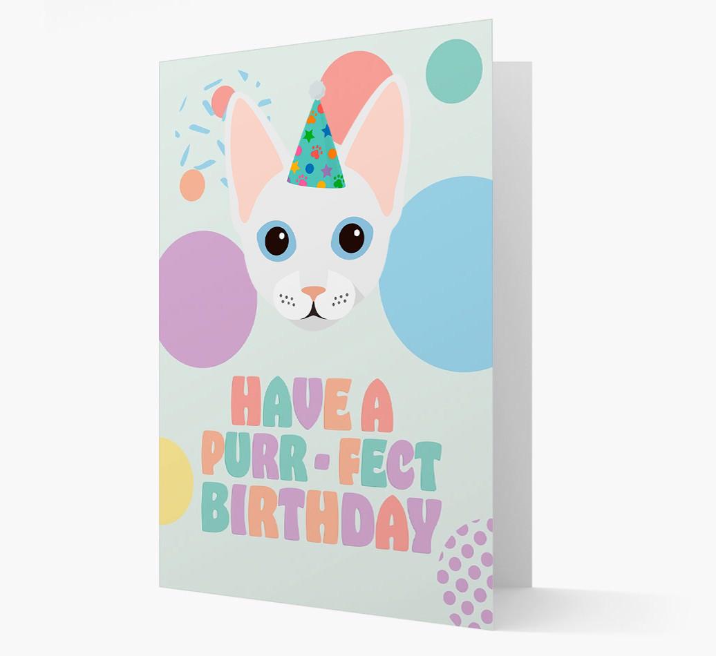 Have A Purrfect Birthday: Personalized {breedCommonName} Card