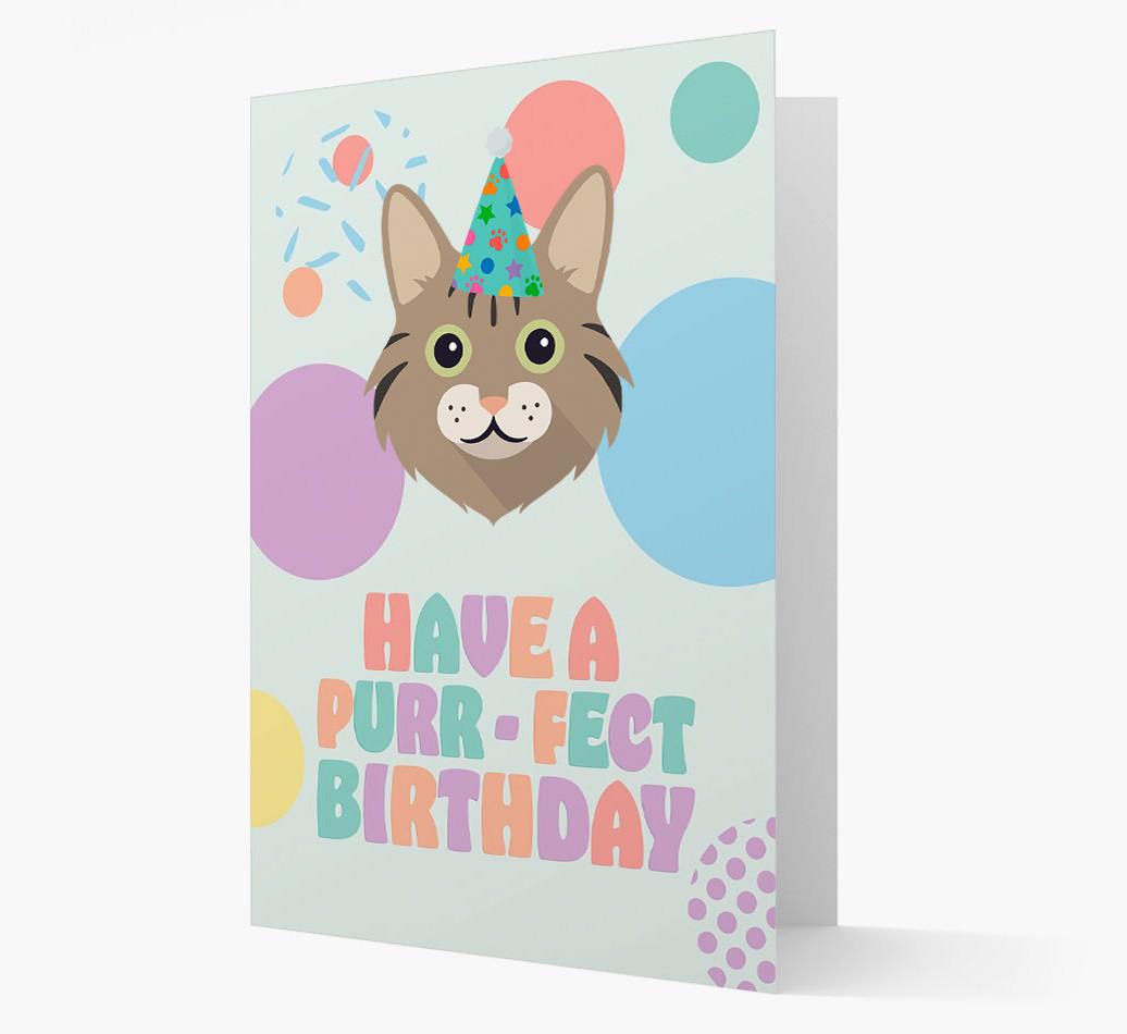 Have A Purrfect Birthday: Personalized {breedCommonName} Card